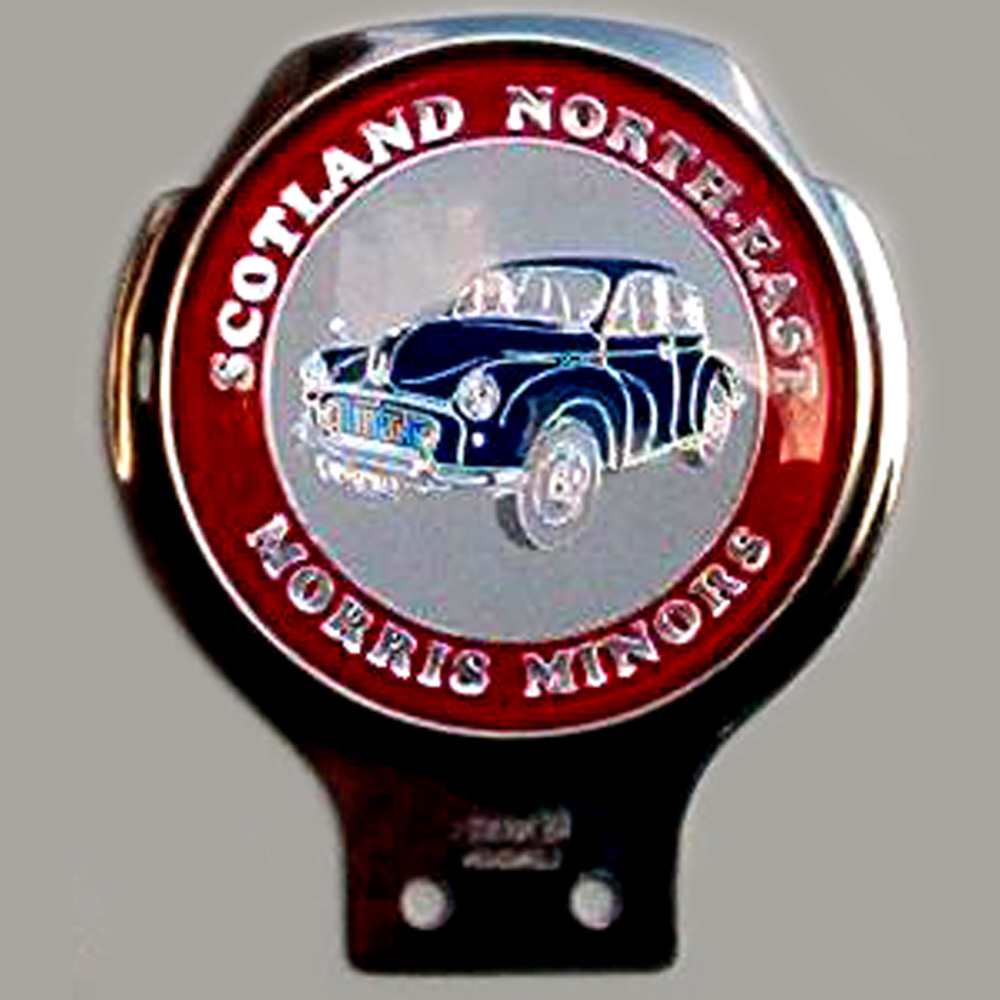 Morris Minor Scotland North East car badge